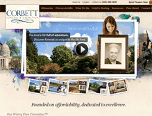 Tablet Screenshot of corbettfuneral.com